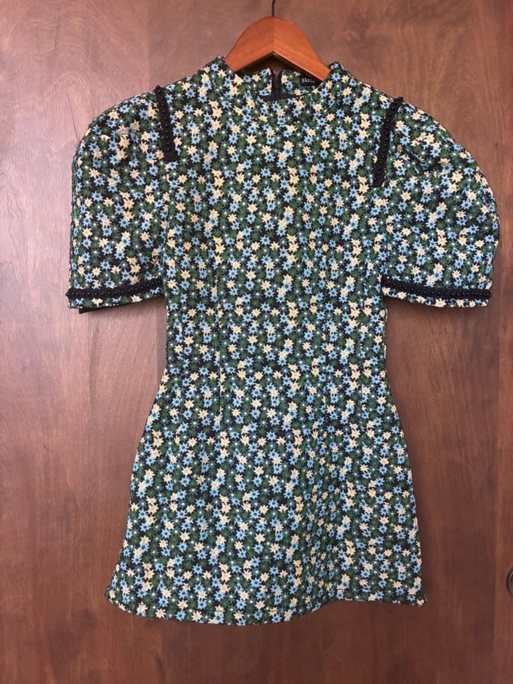 Sister Jane Green Floral Puff-Sleeve Kids Dress PLEASE READ DESCRIPTION